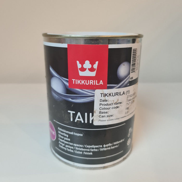 Tikkurilla Pearlescent Silver Paint 0.9L x 2 Expired 23/02/23