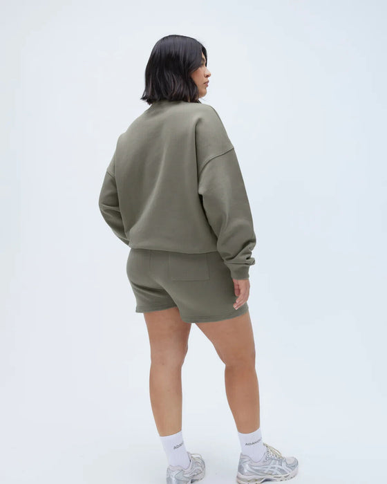 Adanola Varsity Oversized Sweatshirt - Olive Green