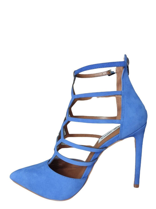 Steve Madden Womens Blue Suede Leather Strappy Caged Heels UK 5.5