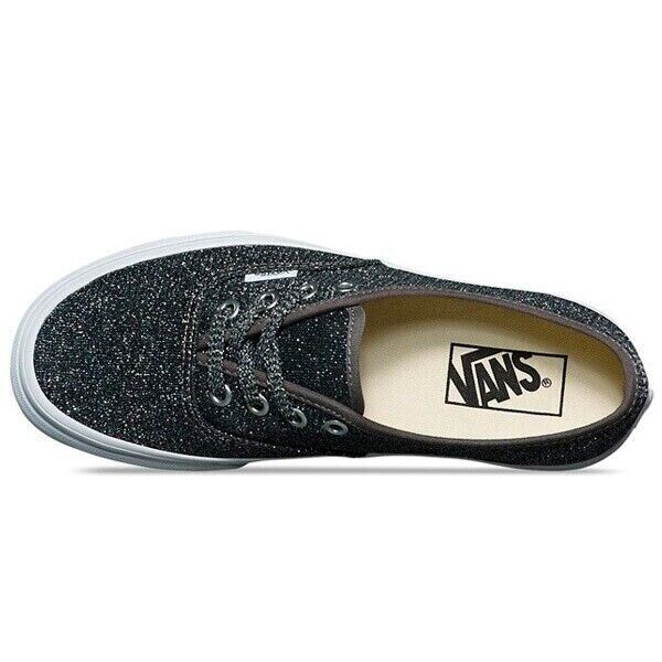 Vans 'Authentic' Lurex Glitter Black - Kids Size UK 6