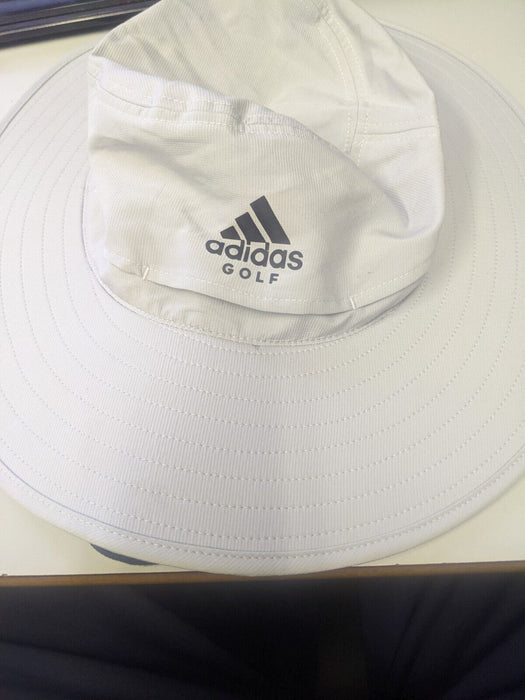 ADIDAS GOLF AEROREADY WIDE BRIM DOBBY SUN UV 50+ HAT CAP - gey  ONE SIZE