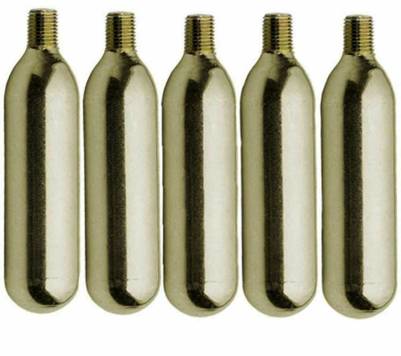 5 x Threaded 16g Gram CO2 Cartridges For Bike Nos Inflators Cycle Tyre Pump Gas