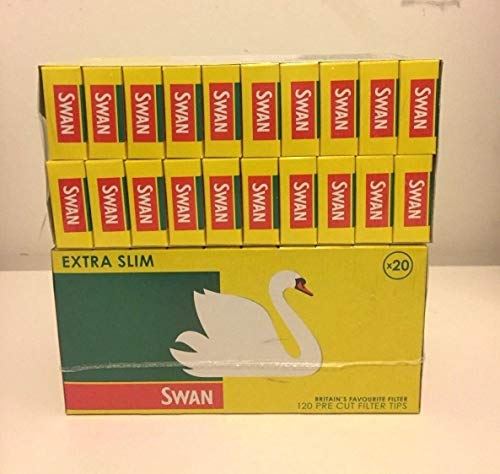 10x Packs Swan Pre Cut Cigarette Smoking Roaches Filter Tips Extra Slim